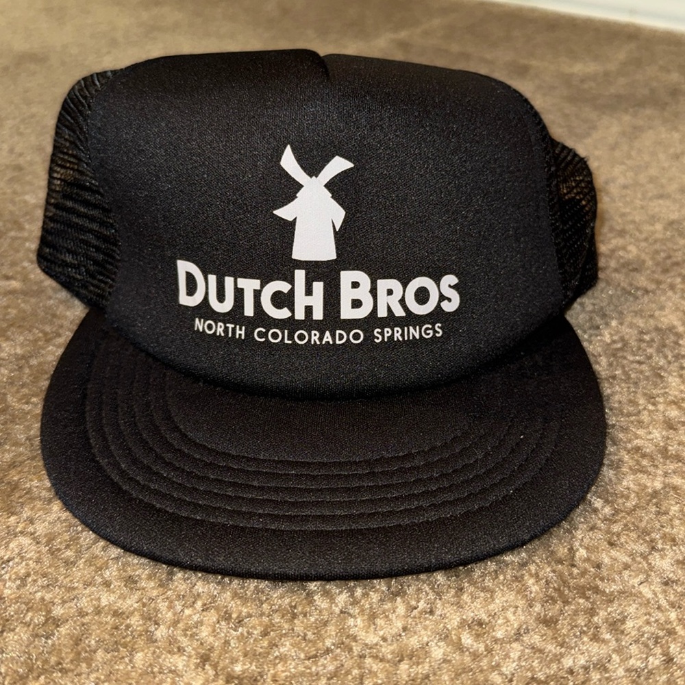 Dutch Bros Colorado Springs black and silver hat.